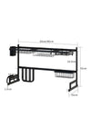 Dish Drainer Drying Dryer Rack Black 65 x 52 x 32cm