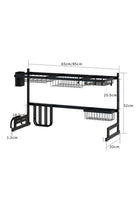 Dish Drainer Drying Dryer Rack Black 65 x 52 x 32cm