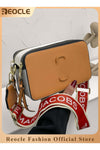 Women's Crossbody Bag Shoulder Bag with Adjustable Wide Strap Square Camera Crossbody Purse HandBag Simple Trendy Small Shoulder Bag