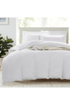 100% Organic Cotton Duvet Cover Set - Double Size, White 3-Piece Bedding Set, Soft Breathable Fabric