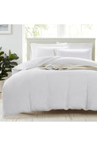 100% Organic Cotton Duvet Cover Set - Double Size, White 3-Piece Bedding Set, Soft Breathable Fabric