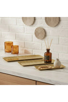 Marketplace Rectangular Metal Platter, Set Of 3 - Gold