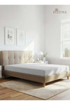 Pure 100% Cotton Twin Fitted Bed Sheet 120x200 cm White, 400 TC Sateen Weave, Deep Pocket
