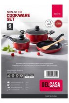 6-piece Nonstick Cookware Set- DC3740 Aluminum Body with Durable Coating, 3-Layer Construction