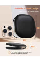 Compact Mirror, Rechargeable Compact Makeup Mirror, Lighted Travel Makeup Mirror with 1X/10X Magnifying Double Sided Dimmable, Portable Pocket Mirror for Handbag and Pocket