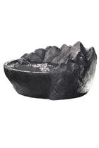 Electric Water Fountain, Handcrafted Polyresin & Fiberglass Cascading Freestanding Fountains, Realistic Rock Design Fountain with LED Light, Ideal for Relaxation, Meditation, Event & Home Decor