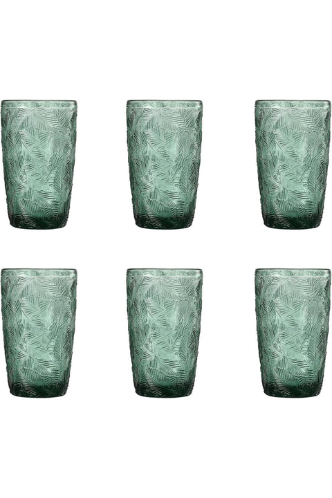 6 Pieces Glasses Cups Drinking Glasses Tumblers Vintage Glassware Set for Juice, Beverages, Beer, Cocktail (C(380ml))
