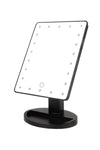 LED Touch Screen 22 Light Makeup Mirror Table Black 18.5 x 25cm