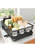 Dish Drying Rack, Stainless Steel Dish Rack with Drainboard for Kitchen Counter and Sink, Dish Drainer with Removable Utensil Holder