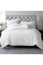 Deluxe 100% Cotton Duvet Cover King Size 260x220 cm New White, 600 Thread Count Crispy Soft Long Staple Cotton Sateen Weave Quilt Cover with 2 Pillowcases (New White Bedding Set)