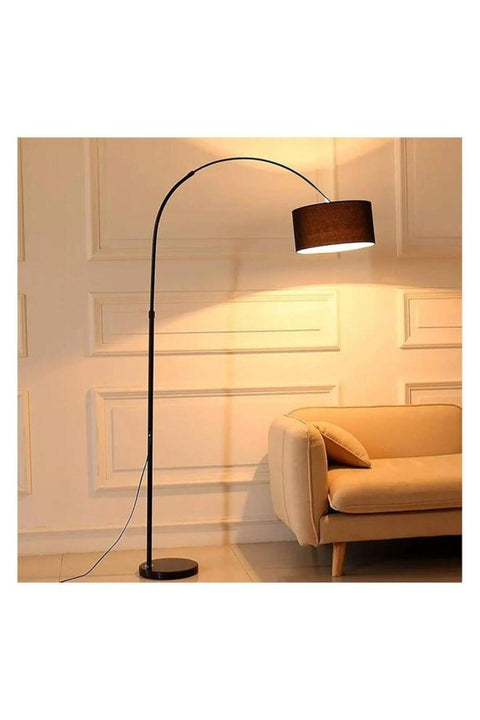 Floor Lamp With 12W Led Bulb Metal Warm Light Black