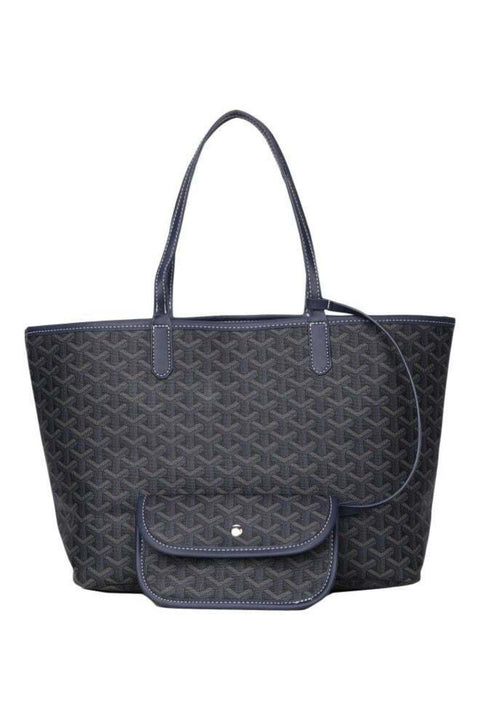 Printed Shopper Tote Grey