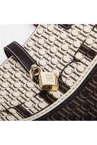 Women Letter Printing Handbag Fashion Tote Bag Ladies Large Shoulder Bag PU Leather Top-Handle Bag for Work Travel Shopping Commuter Tote Bag