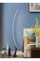 2 Pcs Classic Temperature & Step less Dimmable Brightness Minimalist Arc Standing Floor Lamp for Living Room Bedroom Office Lounge