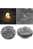 Electric Water Fountain, Handcrafted Polyresin & Fiberglass Cascading Freestanding Fountains, Realistic Rock Design Fountain with LED Light, Ideal for Relaxation, Meditation, Event & Home Decor