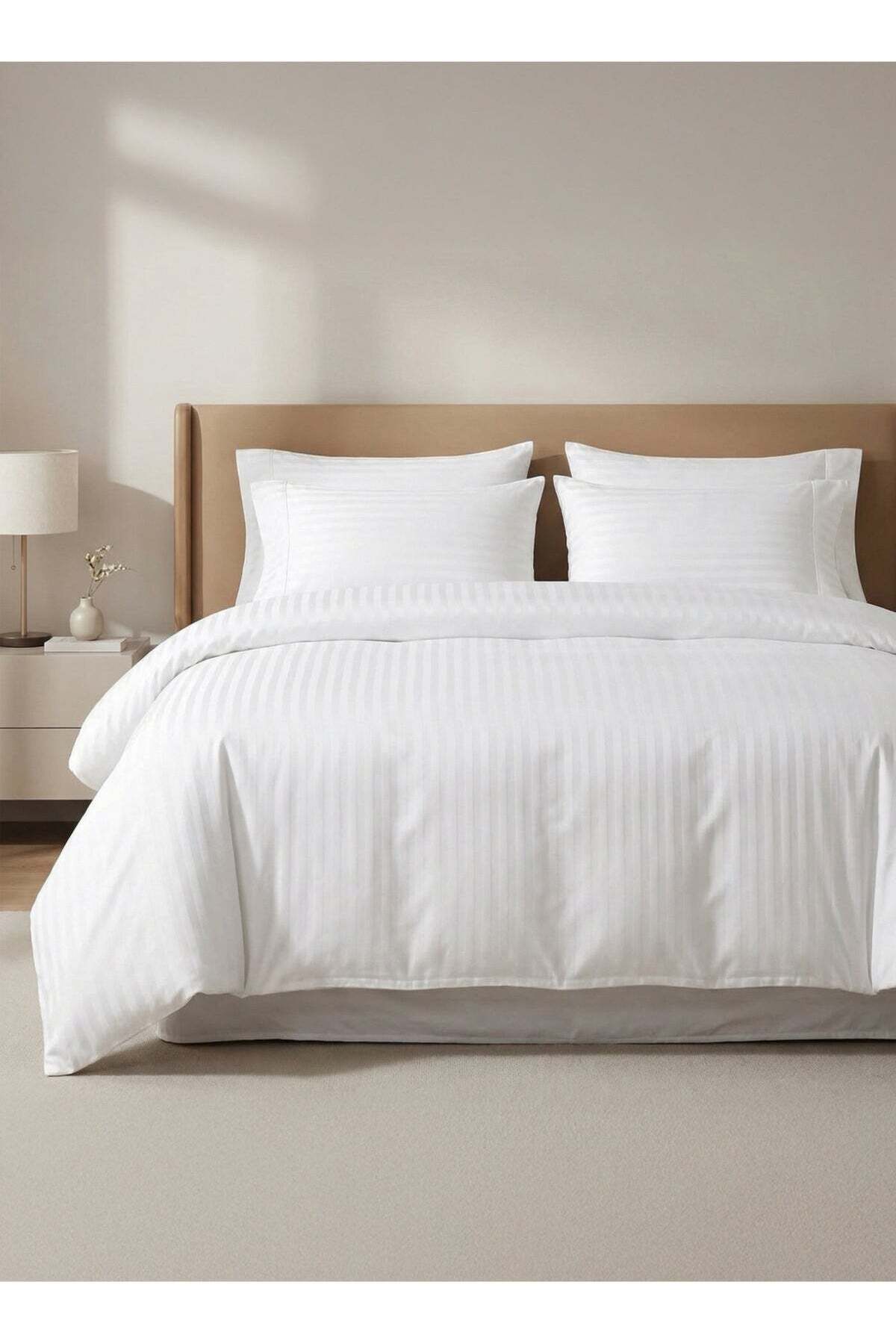Good Sleep 6 Piece Set | White | King Size | 220x240cm | Duvet Cover, Fitted Sheet, Pillow Cases