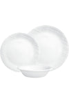Vitrelle Glass Dinnerware, 12pc Set, Corning White