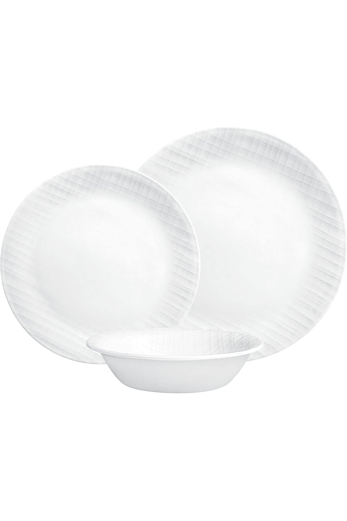 Vitrelle Glass Dinnerware, 12pc Set, Corning White