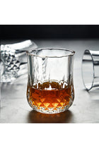 Diamond Glassware Set of 6, Premium Crystal Tumbler - 7oz Classic Tumblers for Beverages - Gift for Men, Dads, and Collectors