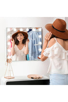 Hollywood Vanity Mirror with Lights, 50×42cm, 14 LED Bulbs, White | 3 Colour Modes, Adjustable Brightness, Memory Function, Tabletop or Wall Mount, USB Powered, for Bedroom & Dressing Room
