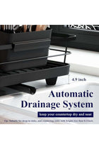 Dish Drying Rack for Kitchen Counter - Large Dish Rack with Drainboard, Rustproof Dish Drainer Stainless Steel Kitchen Drying Rack
