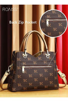 Women Stylish Handbag with Magnetic Snap and Zipper, Large Capacity Shoulder Bag