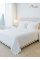 Pure Combed Cotton Bed Sheet Set King Size White, 400 Thread Count Sateen Weave Bedsheet Set