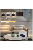 Floor Lamp With 12W Led Bulb Metal Warm Light Black