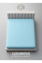 1-Piece Microfiber Fitted Sheet Striped,Color: Aqua, Size: Single (90×190cm )