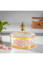 Acrylic Candy Bowl- RF12341/ Elegant and Sleek Design with Durable and Long-Lasting Construction, Gold Frame/ Multi-Purpose Storage Bowl Ideal for Fruits, Vegetable, Dcor Items, Candies/ Eas
