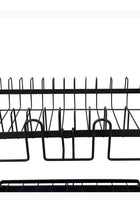 Dish Drying Rack, Rust-Resistant Double Layer Dish Drying Rack Black 43x13x33 cm
