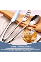 24 Piece Stainless Steel Cutlery Set with Stand Service for 6, Mirror Polish Silverware Set Fork Spoon Knife Includes Coffee Spoon, Dishwasher Safe, Gift Box