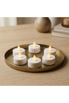 New In Led Candle Set Of- 6 3.8X3.5Cm White