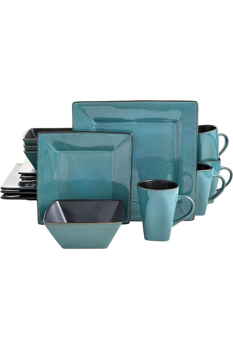 Kiesling 16 Piece Dinnerware Set, Turquoise