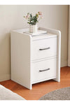 Simple Bedside Table, Modern Side Table Nightstand with 2 Drawers ,Bedside Cabinet Mini Locker Storage Stand Cabinet Rack with Drawer and Open Storage Shelf, for Bedroom Living Room Sofa(40×4