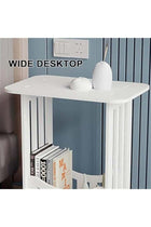 TRASSLE Durku Simple Bedside Tables Small Nightstand for Bedroom, Bedside, Nightstands Storage Shelf, Sofa Table for Small Space,Double Layer