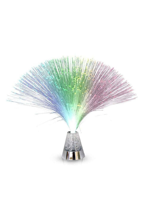 Fiber Optic Lamp, Color Changing Crystal Base with Remote Battery Powered 14 Inch Fiber Optic Centerpiece Sensory Light