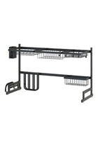 Over Sink Dish Drying Rack Black 85x32x52cm