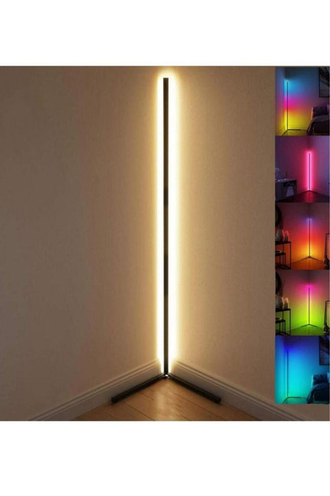Floor Lamp Corner Standing Lamp with RGB Color Changing Levels Brightness and Color Temperature, Remote Control Modern for Living Room, Bedroom
