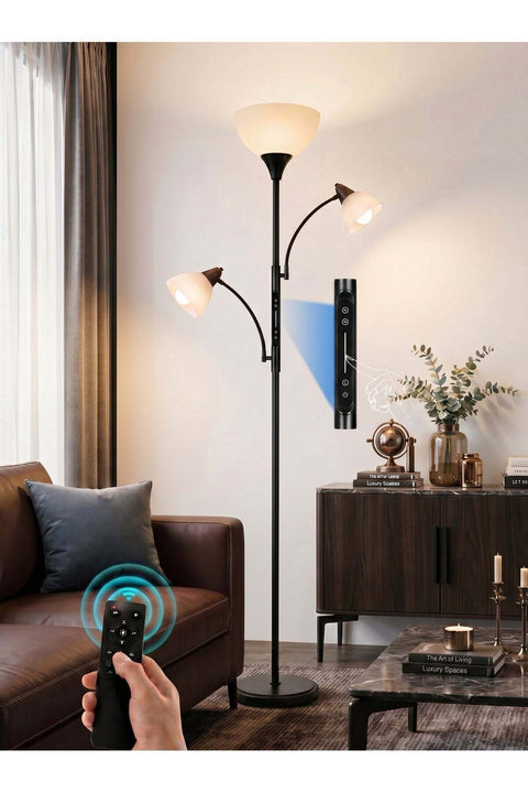 3 Head LED Floor Lamp with Remote, APP & Touch Control, Dimmable Torchiere Standing Lamp