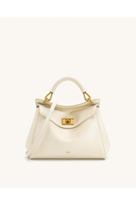 Lucia Classic Top Handbag - White
