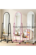 160cm Full Length Mirror,Standing/Wall-Mounted Full Body Mirror,3mm HD Nano Glass,Aluminum Alloy Thin Frame,Floor Mirror with Stand for Bedroom Living Room (JZ-A3113-Black)