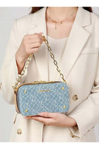2PCS Luxury Women Handbag Elegant Ladies Bag Shoulder and Crossbody Tote with Golden Chain Double Zipper Chic Design and Matching Mini Purse
