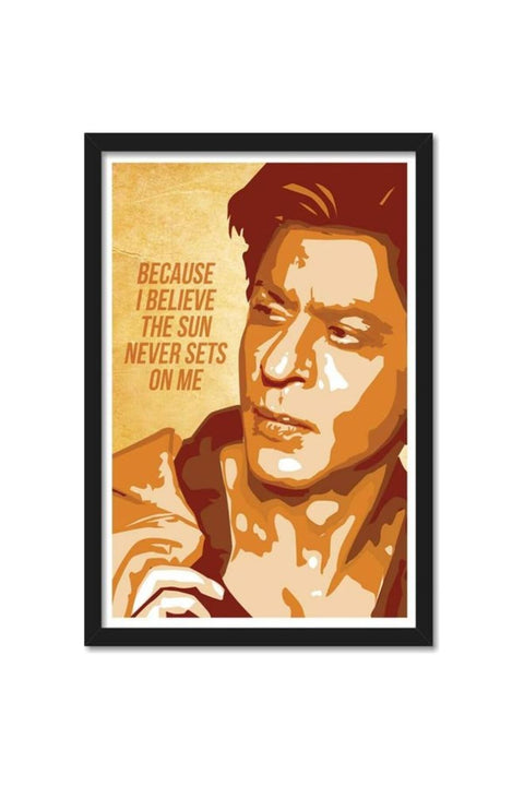 Shahrukh Khan Poster Frame For Room & Office (10Inch X 13Inch, Framed)