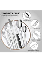 72-Pieces Silverware Set for 12, Flatware Set with Steak Knives, Stainless Steel Cutlery Set, Include Forks Spoons and Knives, Dishwasher Safe Utensil Sets for Home Restaurant
