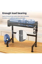 Dish Rack For Above The Sink, Large-Capacity, Double-Tier Stainless Steel Draining Rack With Storage Compartments For Cutlery And Kitchen Utensils; Kitchen Storage And Organisation