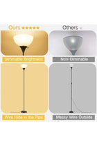 Dimmable Upligther Floor Lamp with Remote Control, 3000K-6000K Adjustable Color Temperatures