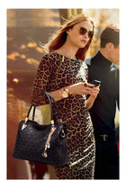 Women's 4 Pcs Handbags Tote Bags Shoulder Bag Set PU Leather Top-Handle Bag Large Shoulder Bag Crossbody Clutch Purse