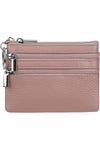 Genuine Leather Purse for Women with Keyring