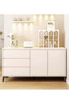 Storage Cabinet, Free Standing TV Cabinet with Drawer, Home Sideboard Cabinet, Entryway Console Cabinet Accent Table for Bedroom Hallway Dining Room, 140*40*75cm (DSG044, White)